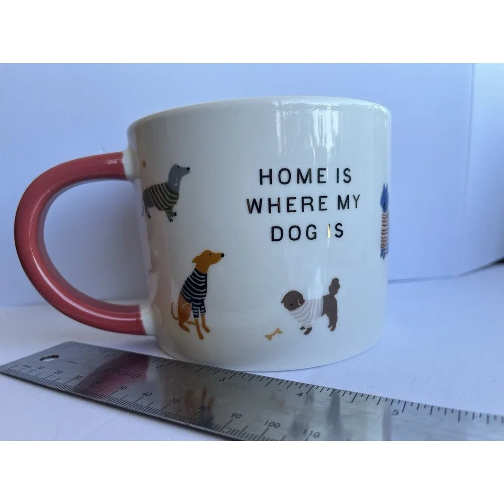 16 Oz Stoneware Home is Where My Dog Is Coffee/Tea Mug Cat’s Collectible